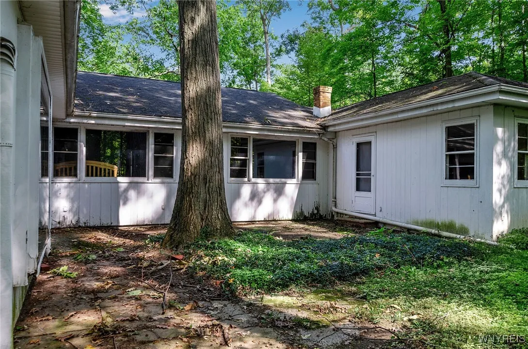 This courtyard is off the owners suite or in-law set up on the right and the family room is to the left.