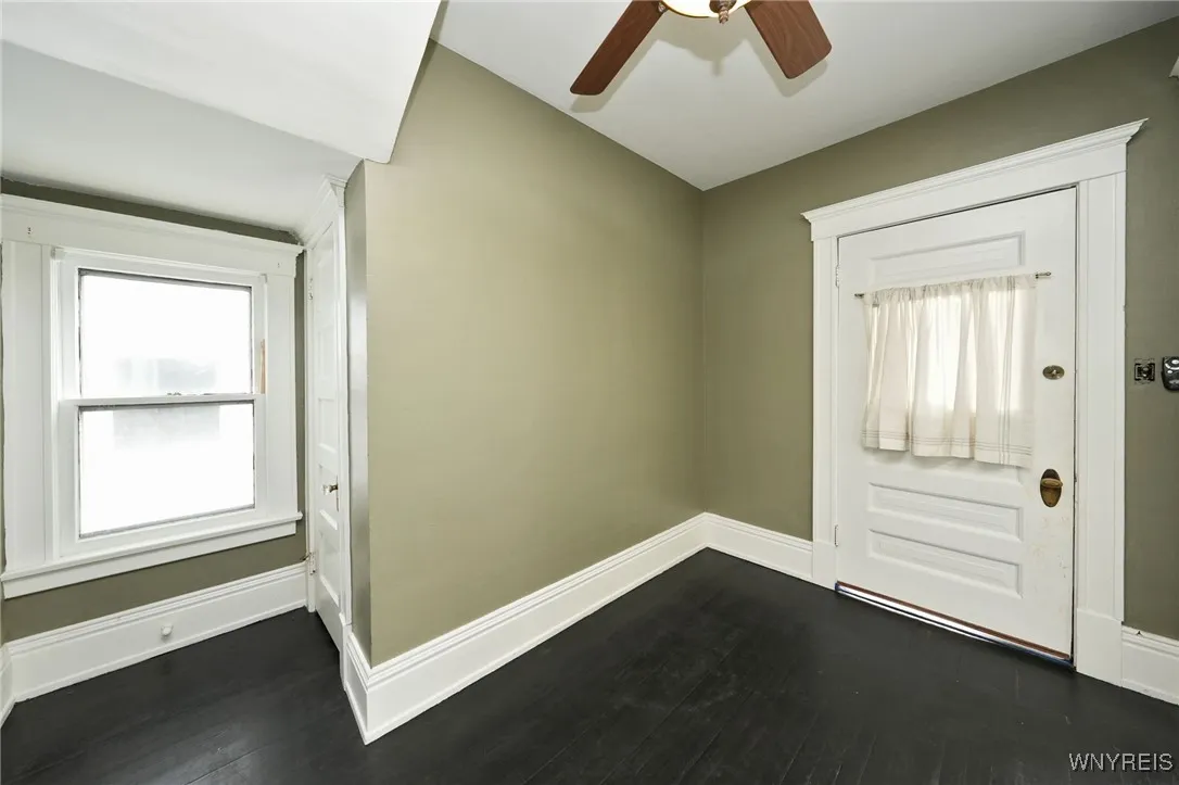 Front entry with storage area