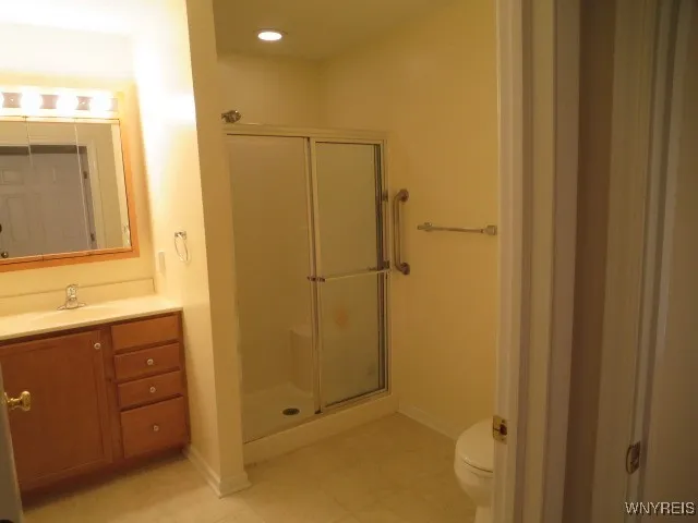 Ensuite with a walk in shower...