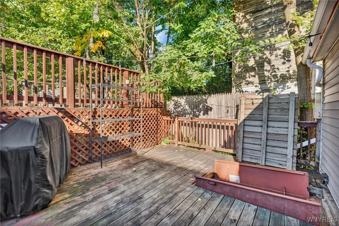 Basement entrance from deck.
