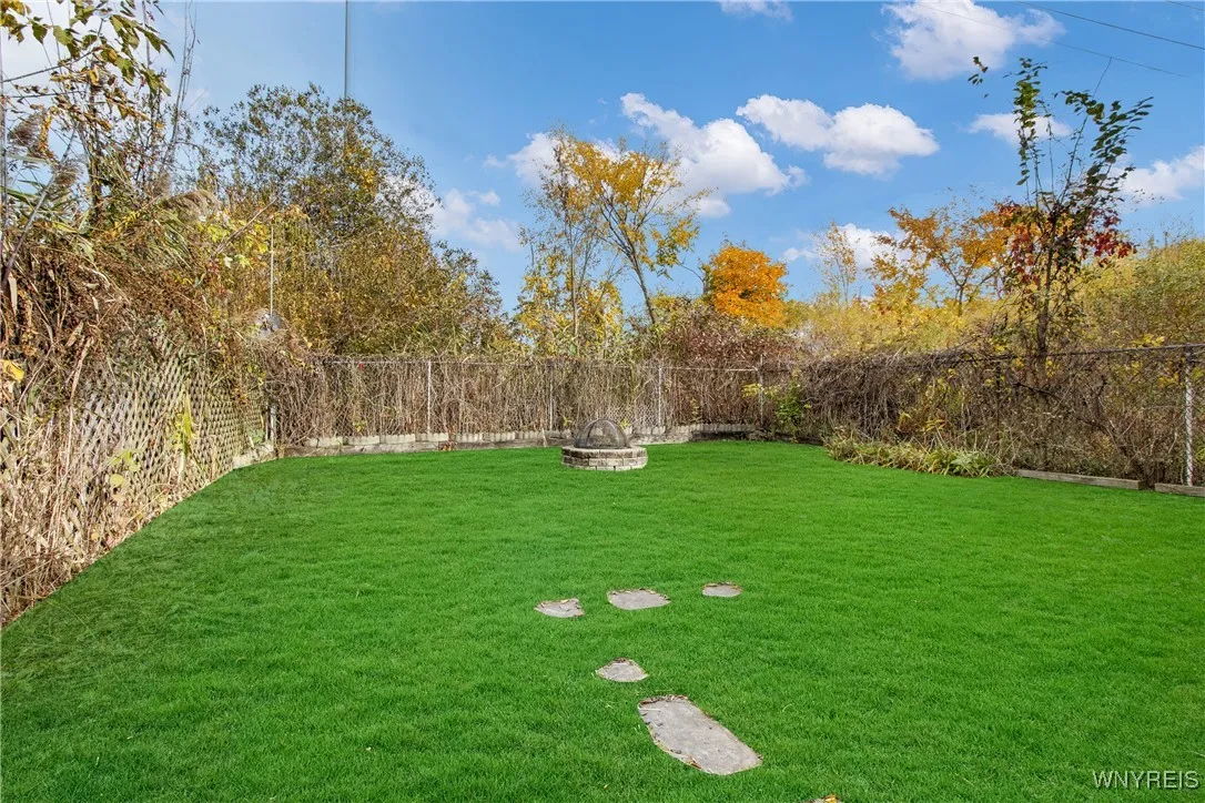 fenced yard w/large usable area behind garage