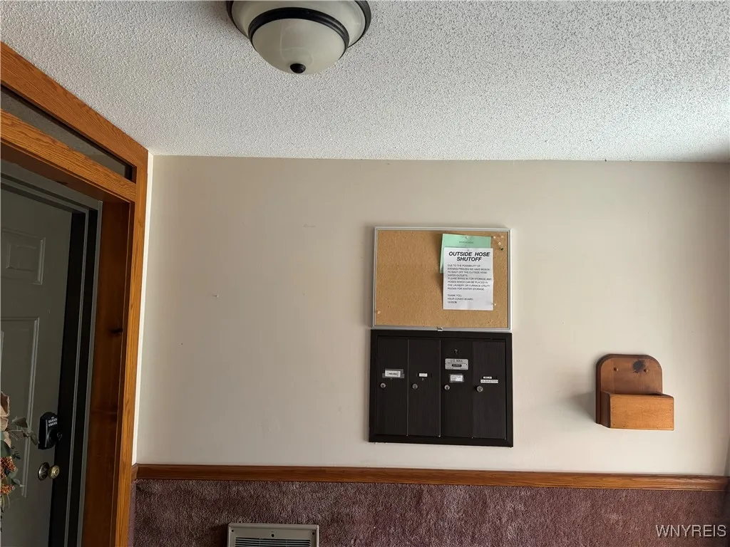 Interior mailboxes front foyer