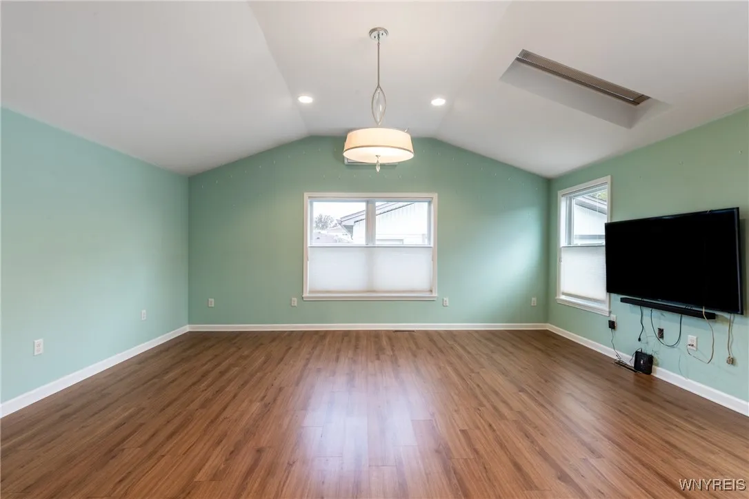 Tv is already there! Notice recessed lighting!