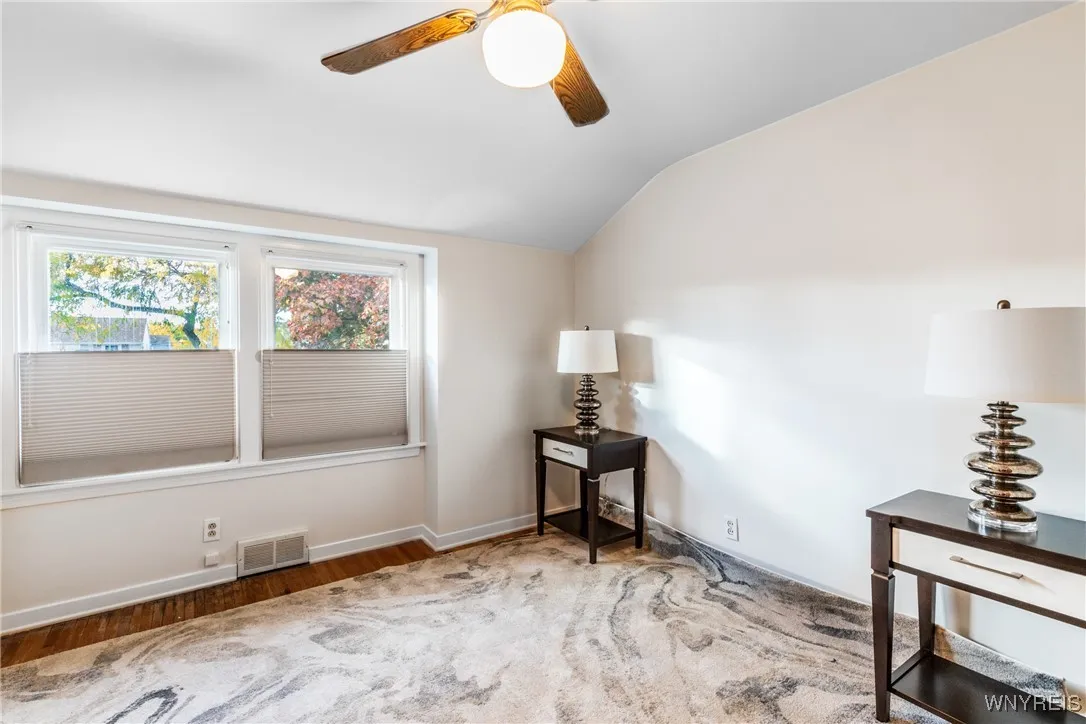 Bedroom above living room