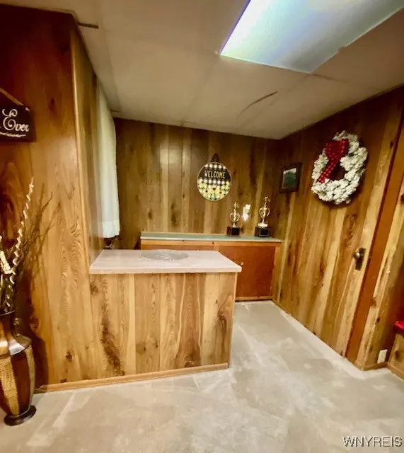 A bar area with storage!