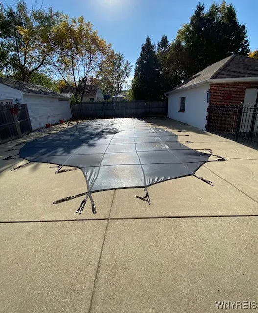 Pool secured for the winter!