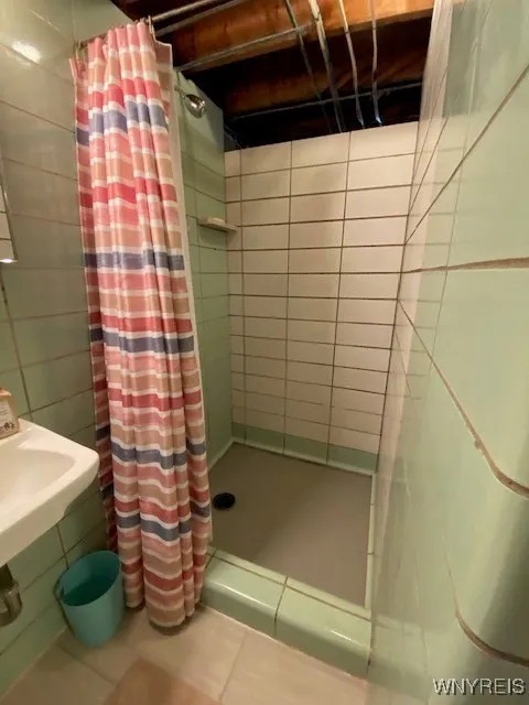 Shower in basement