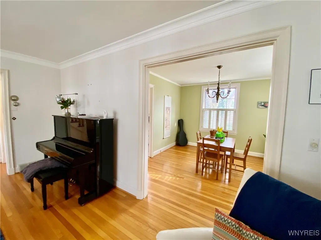 Great flow on the main level from the front entry to the living room, dining room and kitchen.