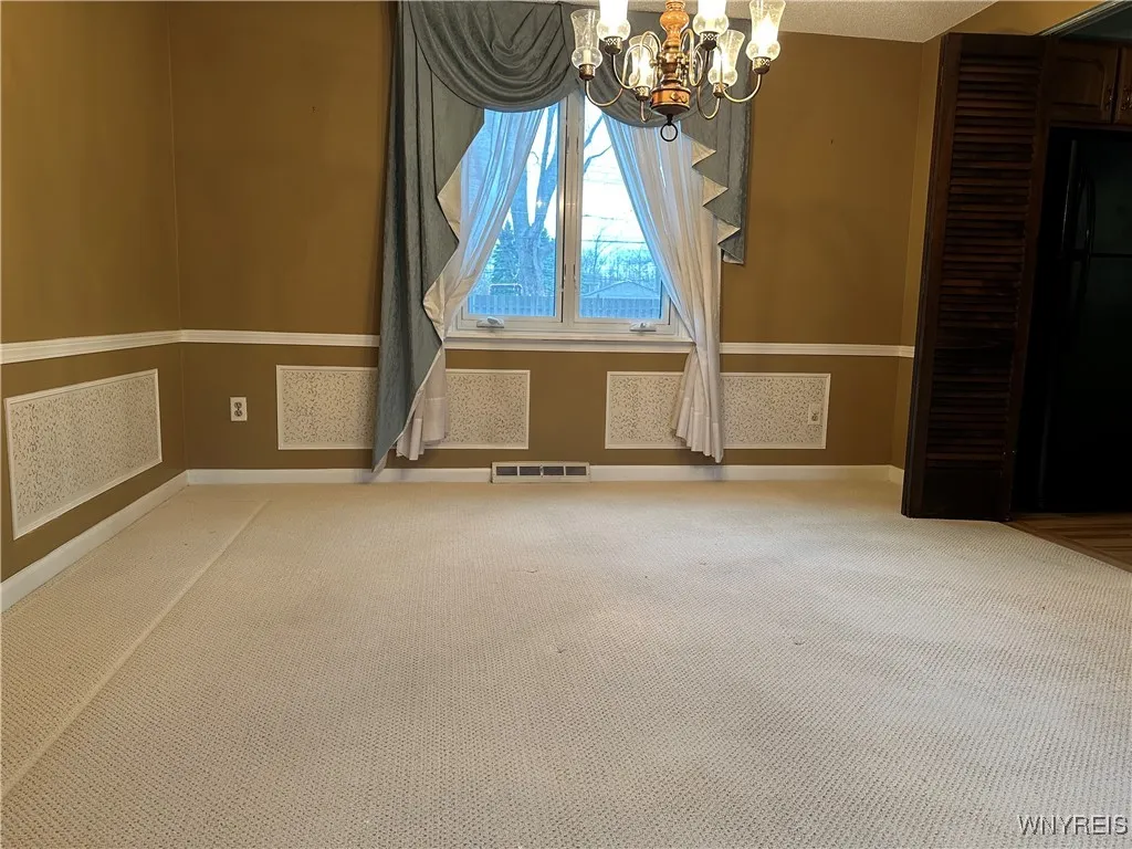 Dining room extends to Living Room