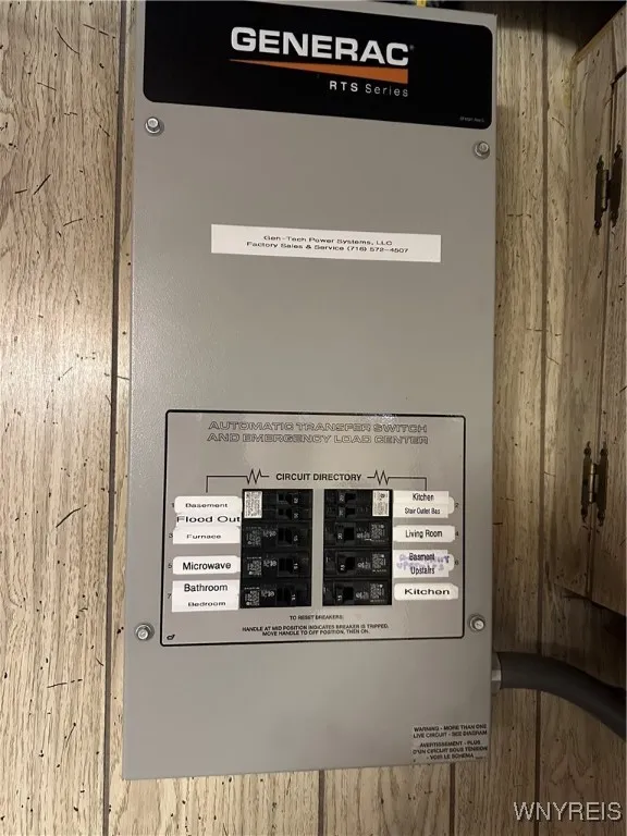 Generator srevice panel