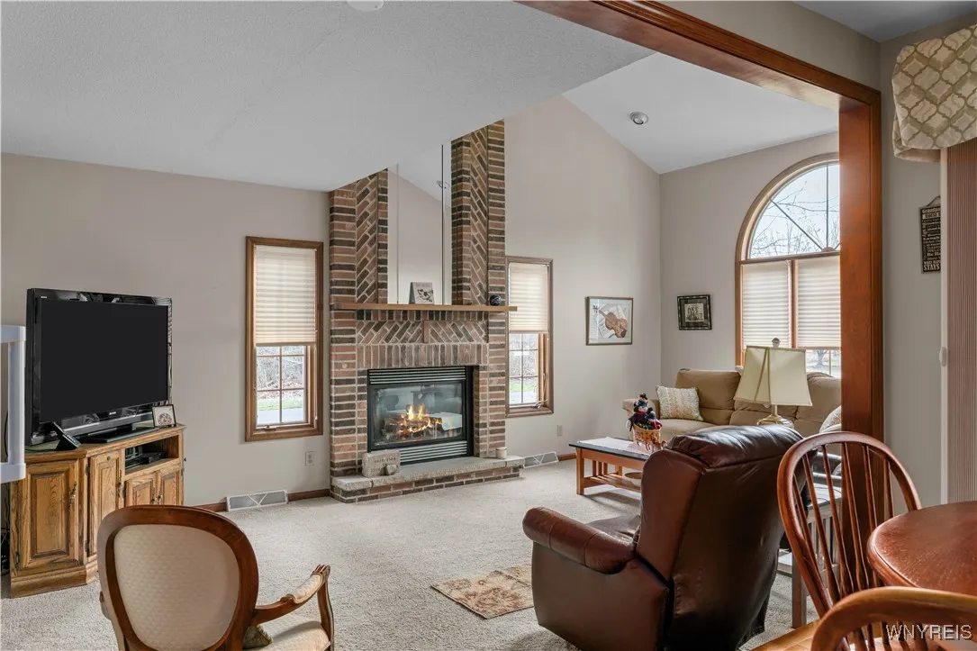 Looking into family room from kitchen