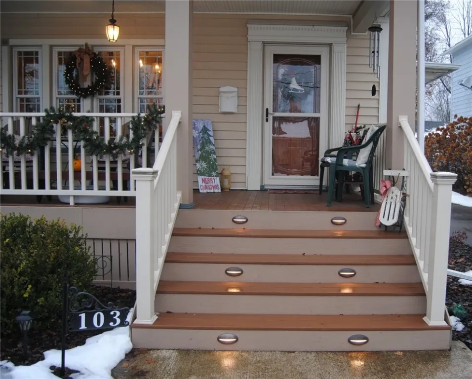 lighted staircase