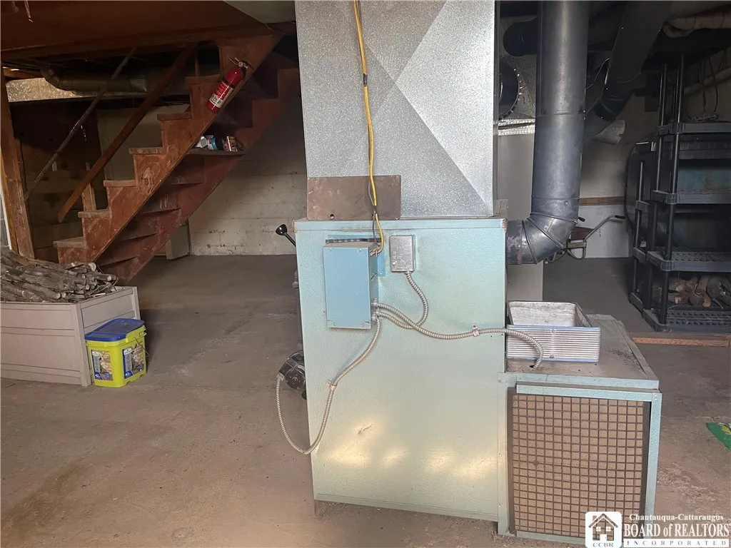 Forced air furnace with wood-burning add on