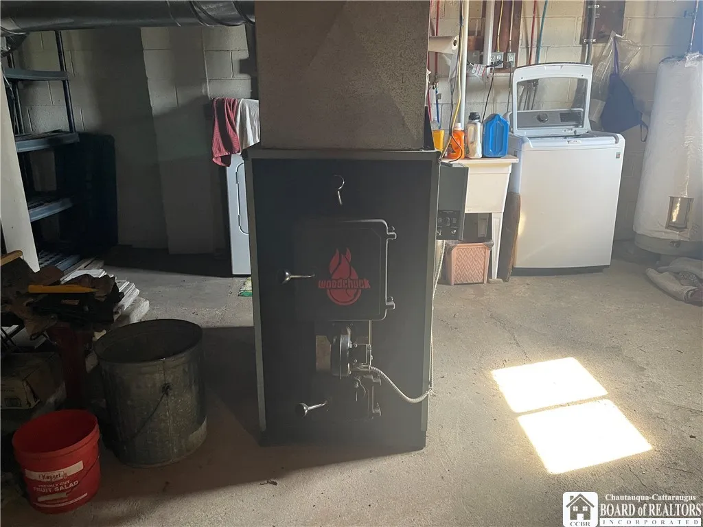 Woodburning add-on furnace