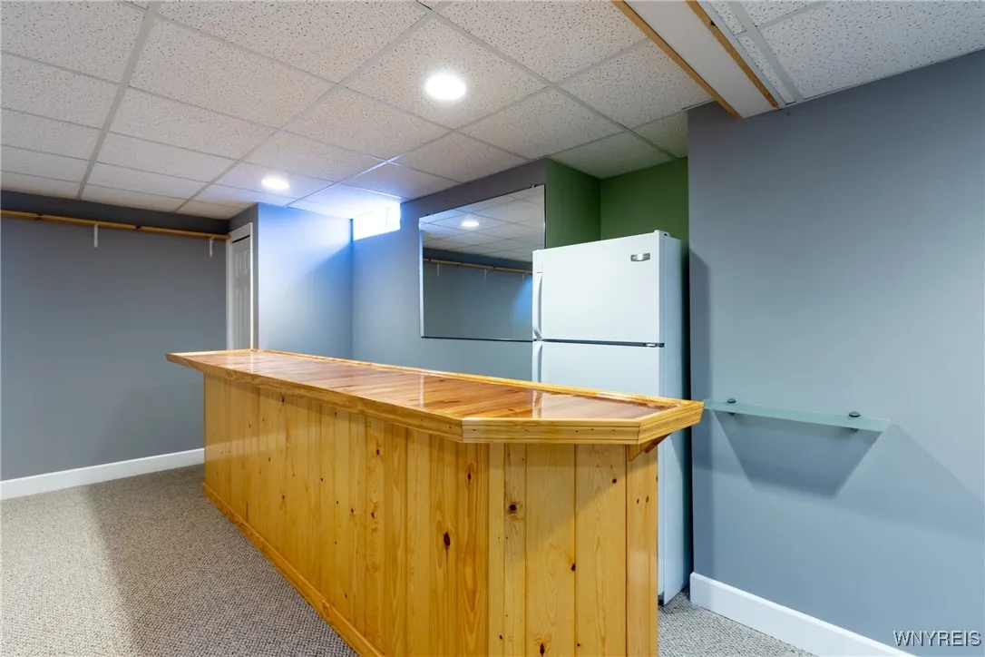 Basement dry bar.