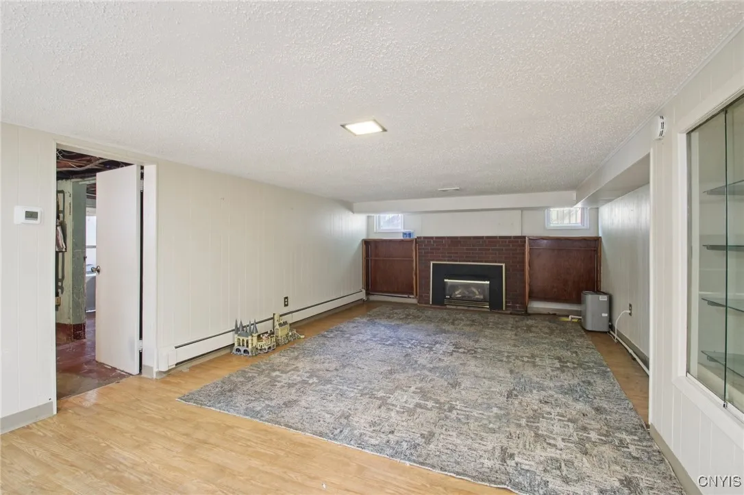 Family room with gas fireplace