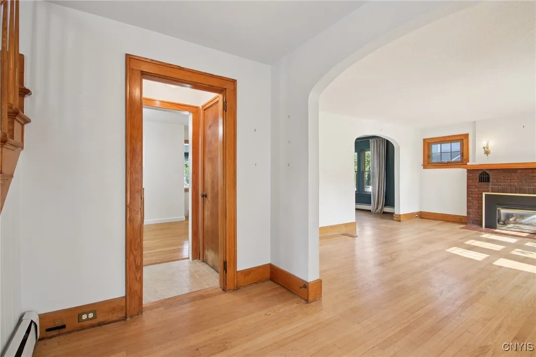 Beautifully refinished hardwood floors.