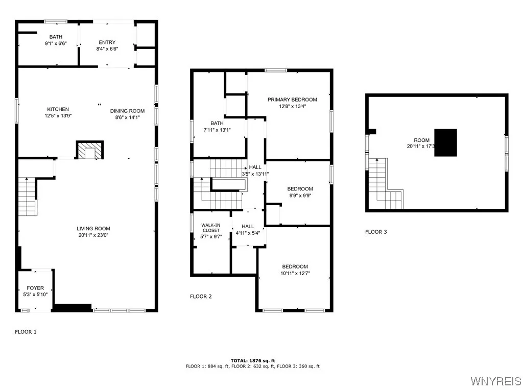 plans including the finished 3rd floor space