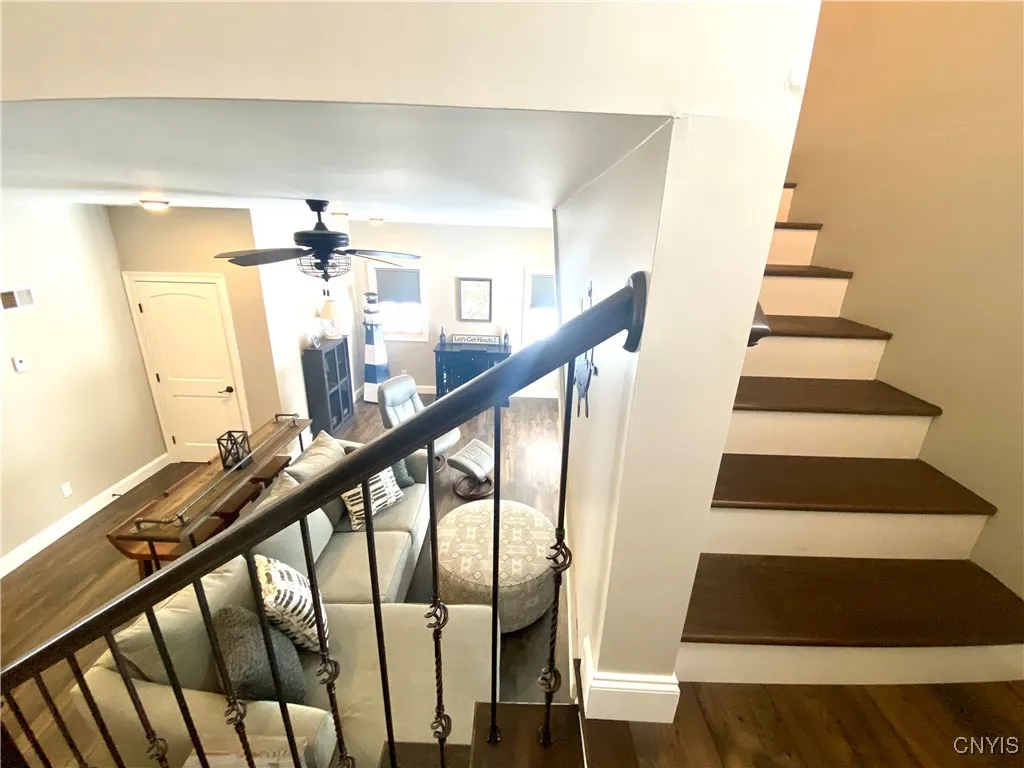 Livingroom and stairway to 2nd floor master suite