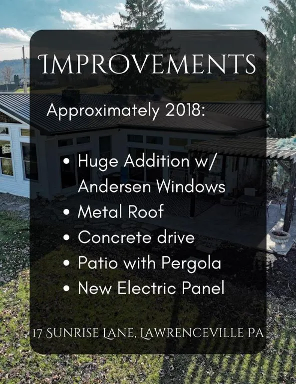 17 Sunrise Lane, None, Pennsylvania 16929, Pennsylvania 16929, 2 Bedrooms Bedrooms, 7 Rooms Rooms,1 BathroomBathrooms,Residential,For Sale,17 Sunrise Lane, None, Pennsylvania 16929,EC278086