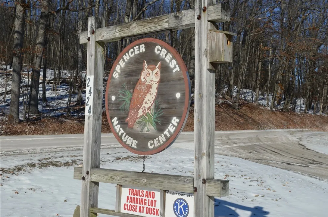 Nature center and more trails to hike or cross country ski.  Only .8 miles away.