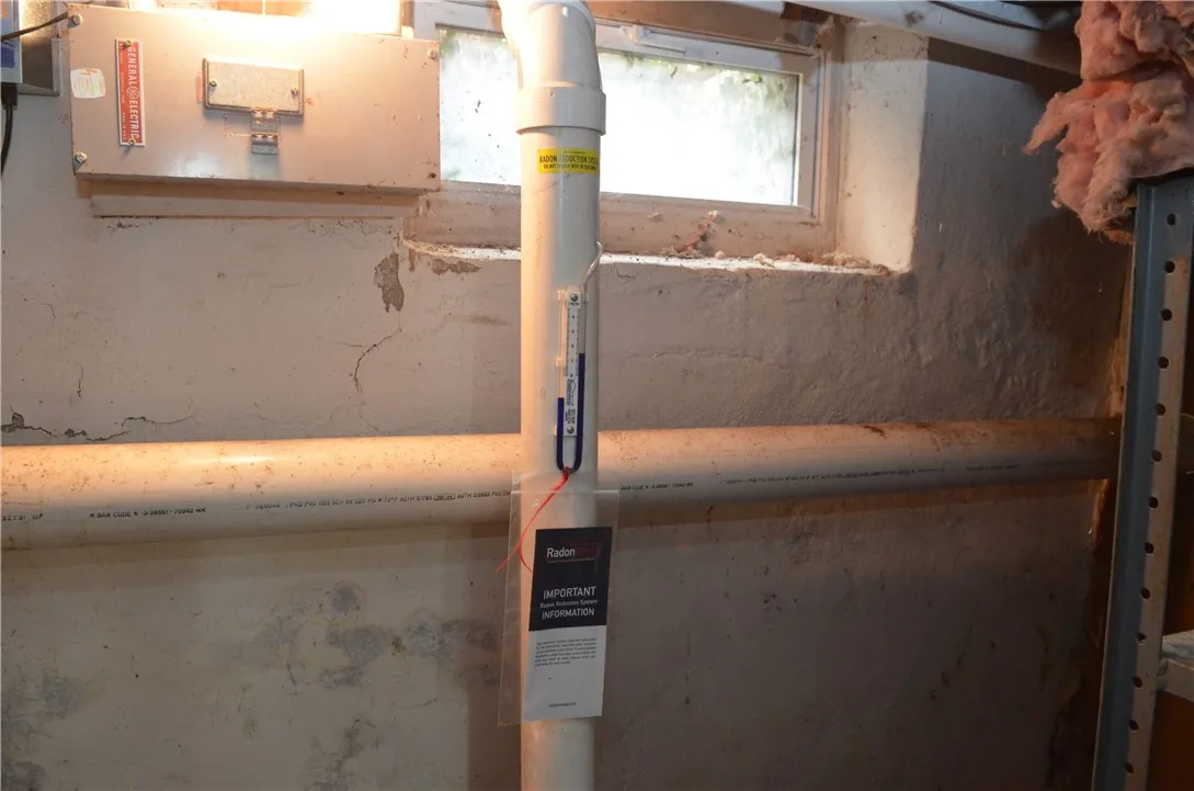 Radon mitigation system.