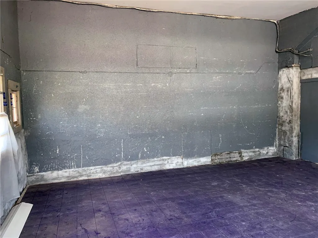 Back of garage space