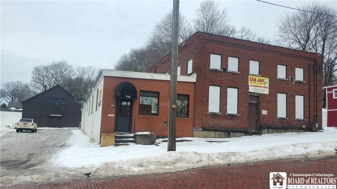 front of building.