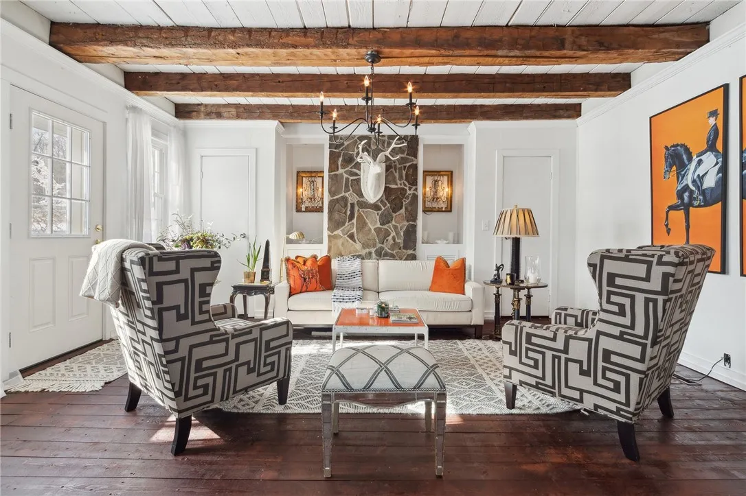 Parlor open to formal living room