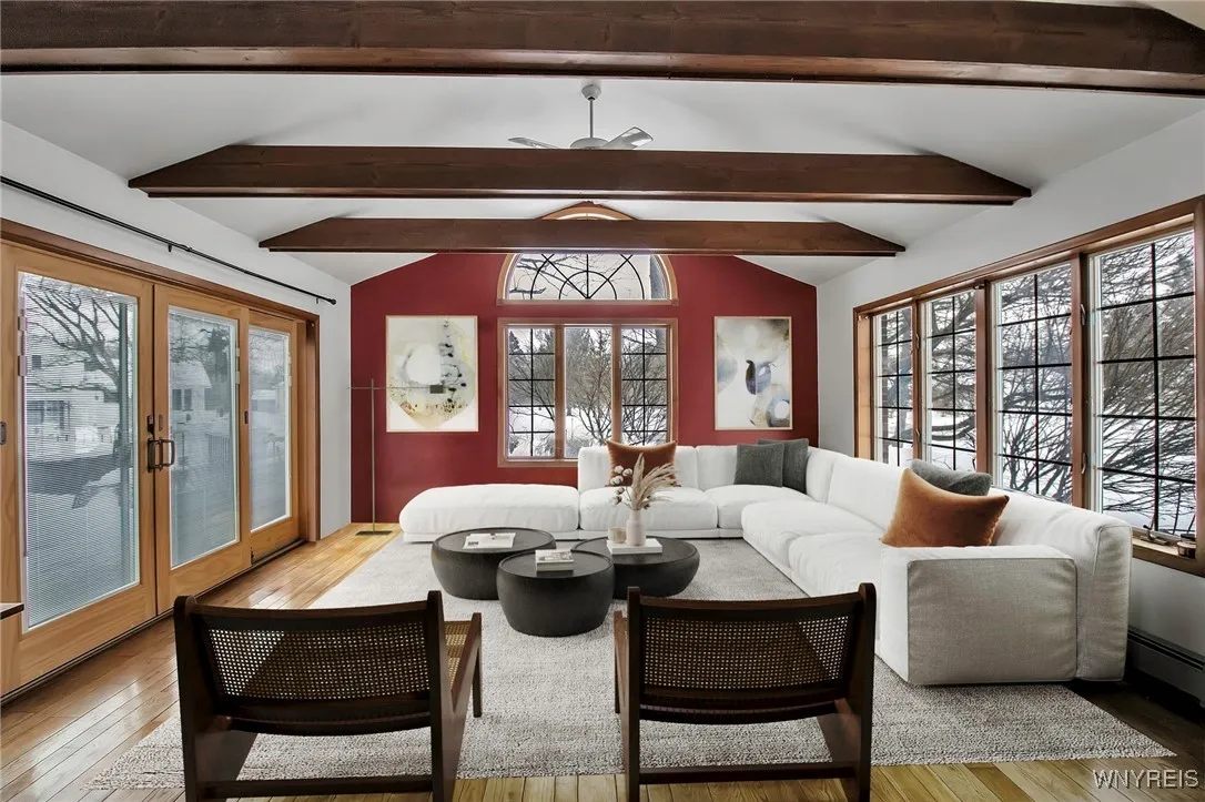 Family room virtuallly staged