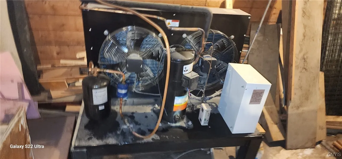 Compressor for the coolers (in the basement).