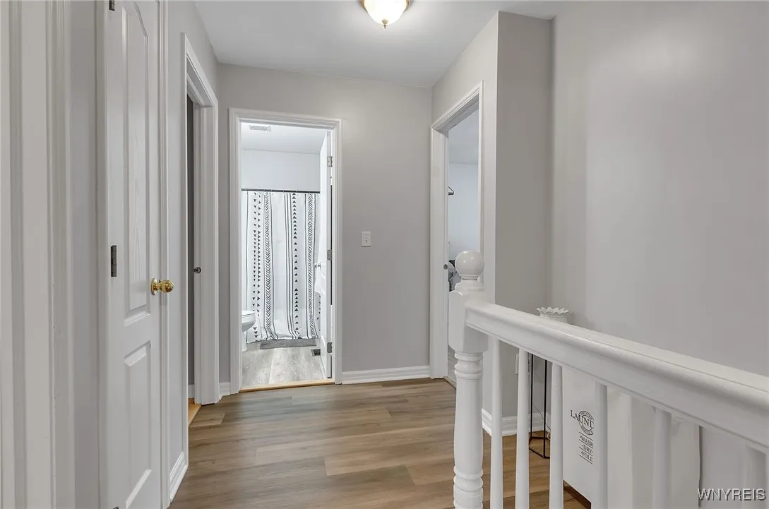 Upper hall way with over look