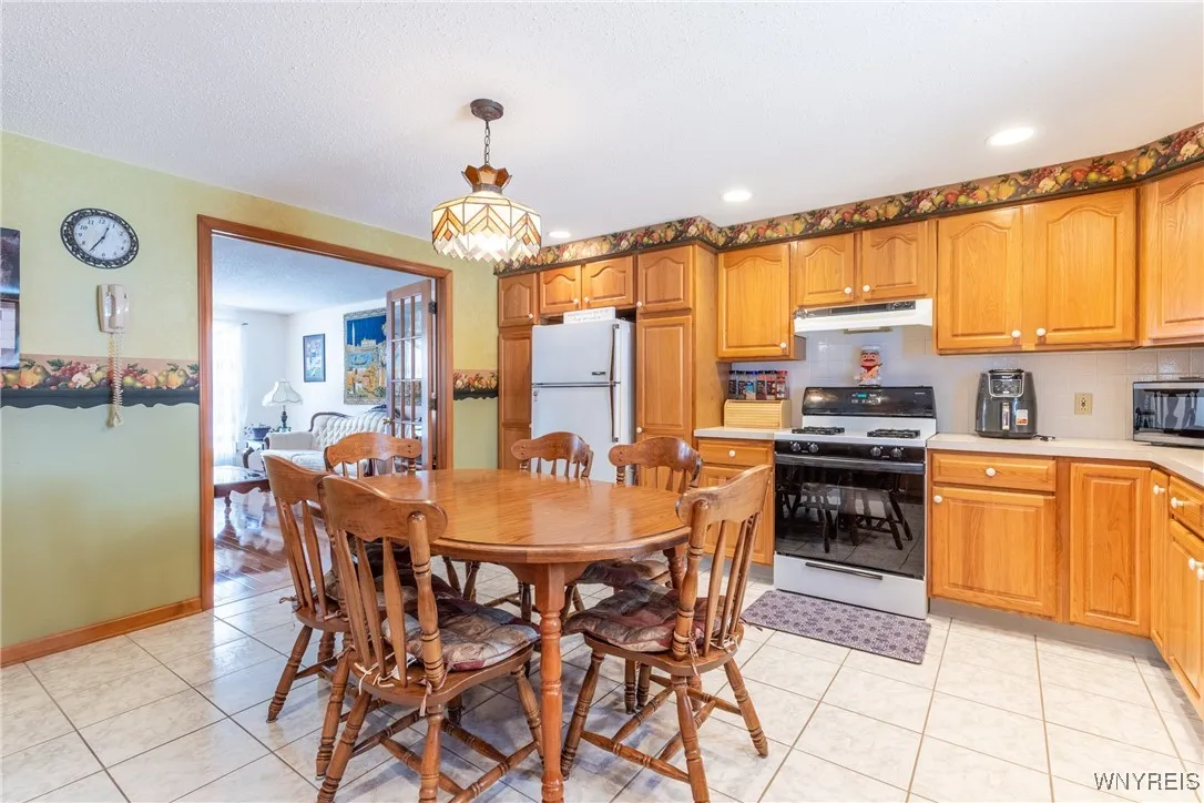 Huge kitchen with dining area