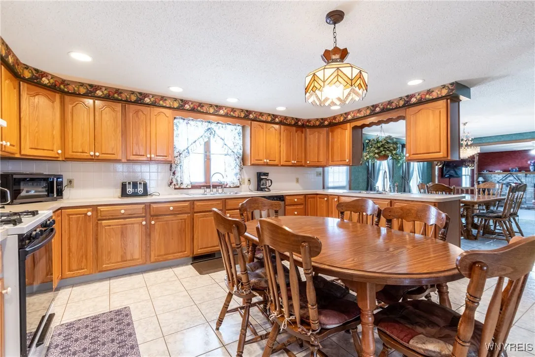 Huge kitchen with dining area