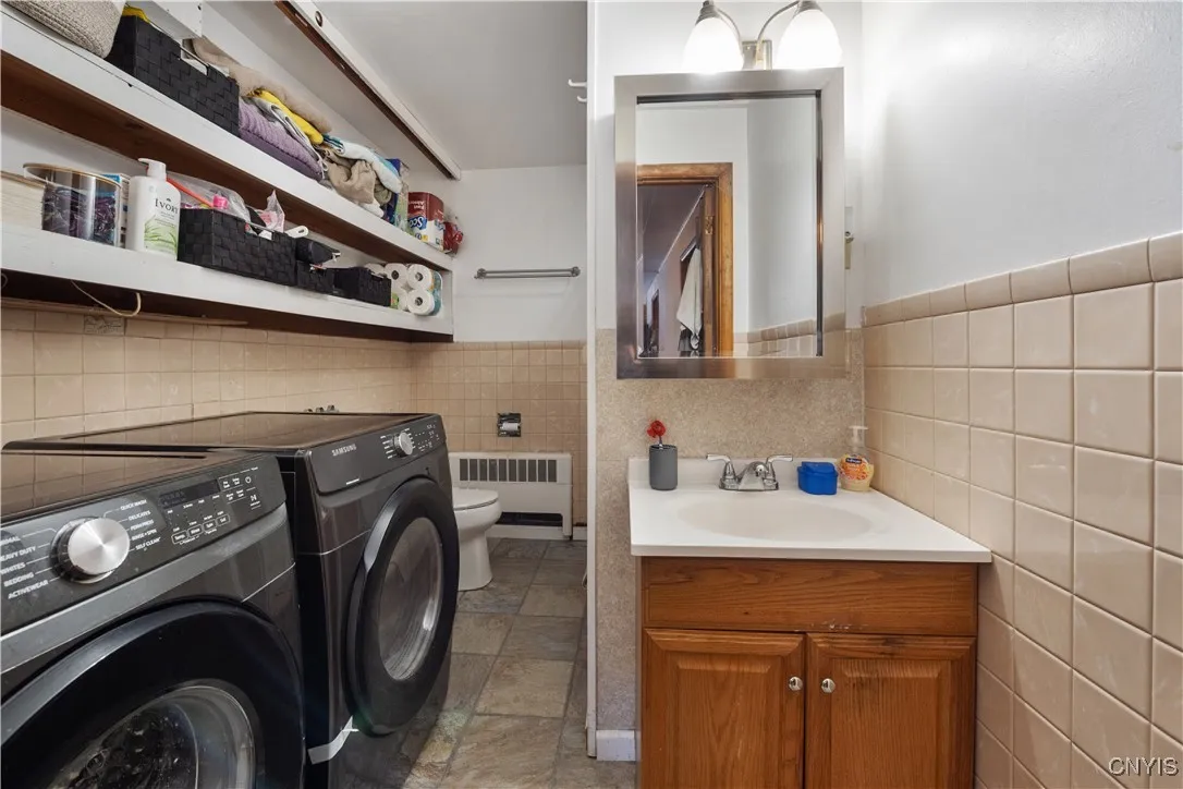 Second Floor Apartment:  Bathroom with Laundry