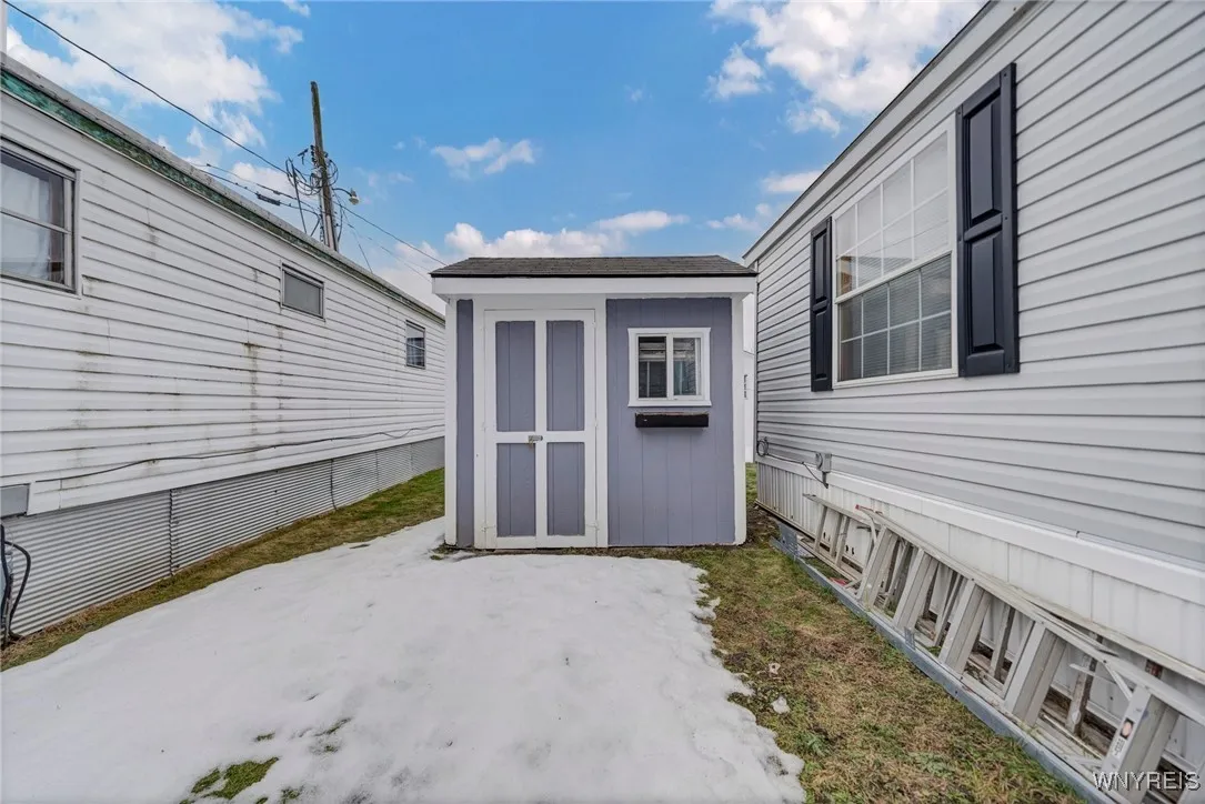 The shed is a good size for your storage needs.