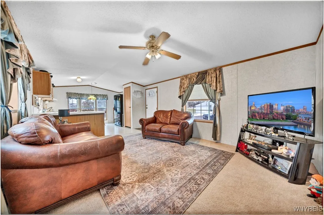 The natural light gives this home a warm comfortable feeling. There is central A/C also, so not too warm.