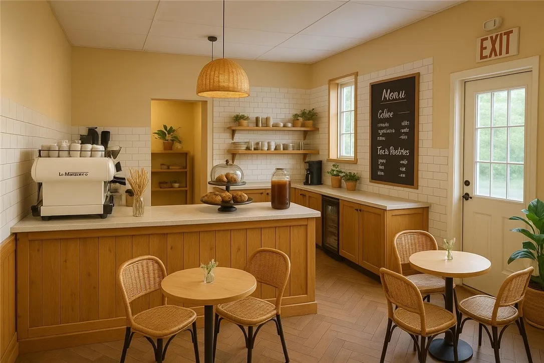 How about remodel this kitchen space into a cafe shope or cafe?