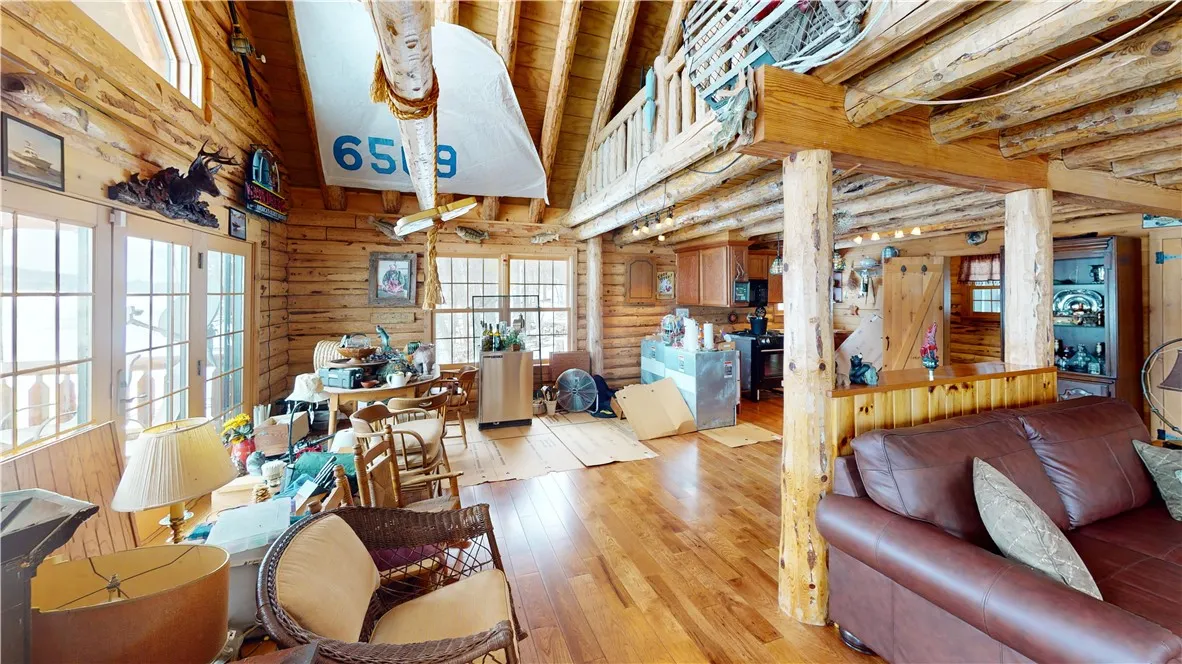 Looking into the dining area which is currently hosting the necessities for the re-installation.