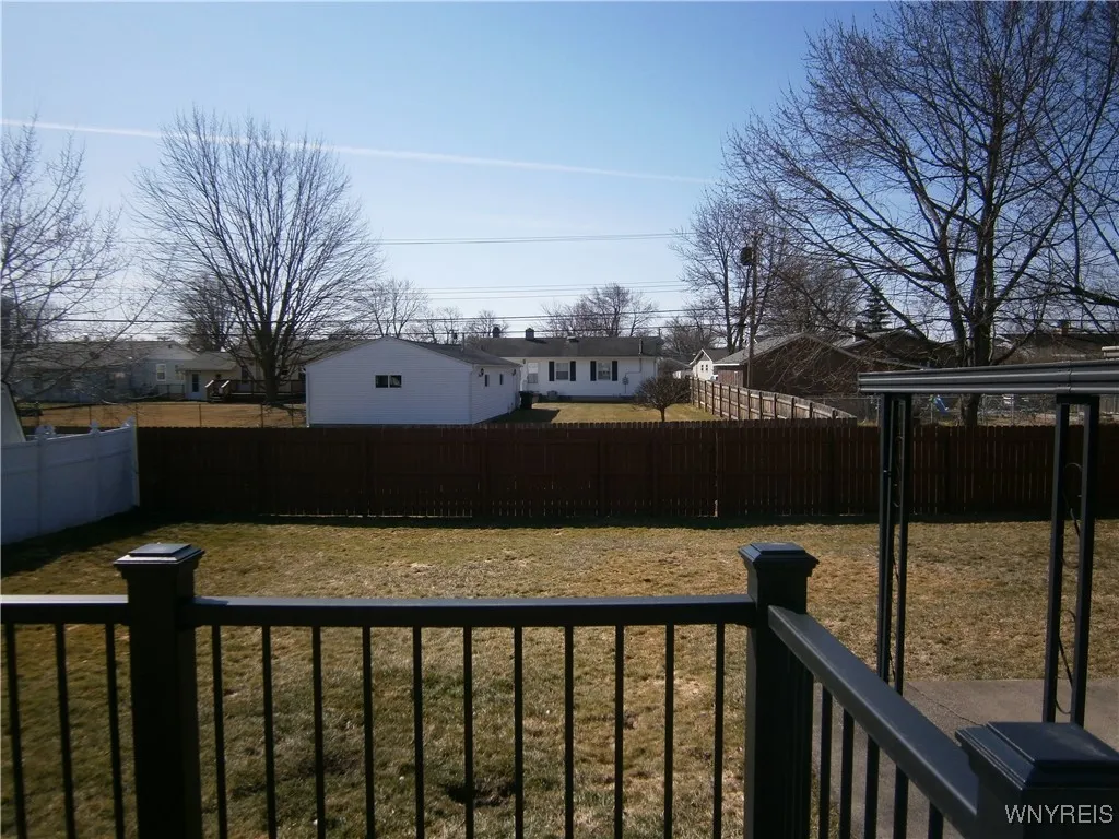 Fully fenced backyard