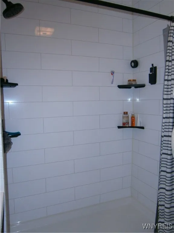 Shower with subway tile