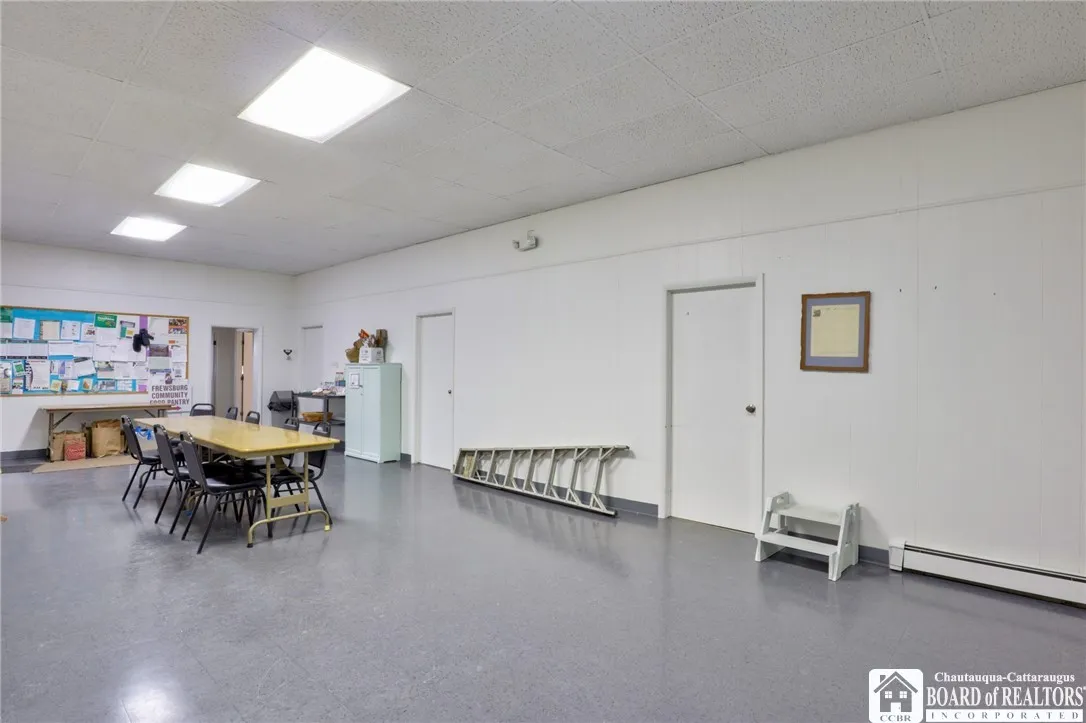 Back area...currently the food pantry behind the doors