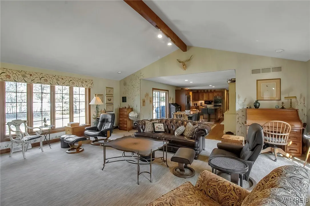 Main house family room with add'l fireplace
