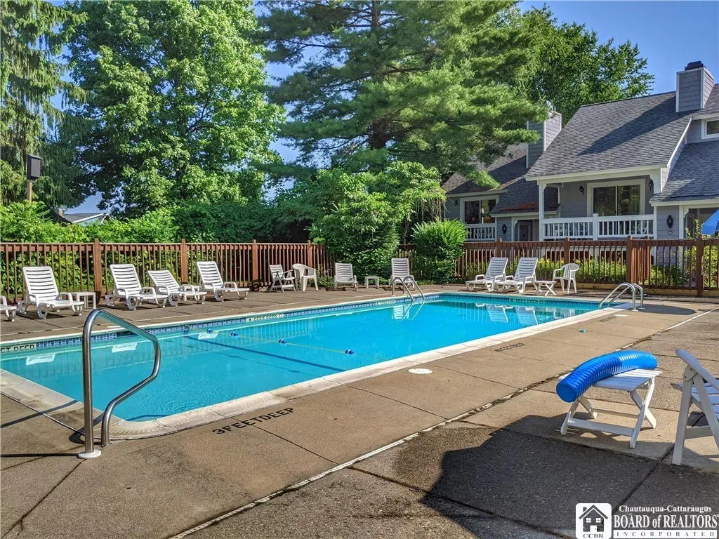 This heated pool is one of two available