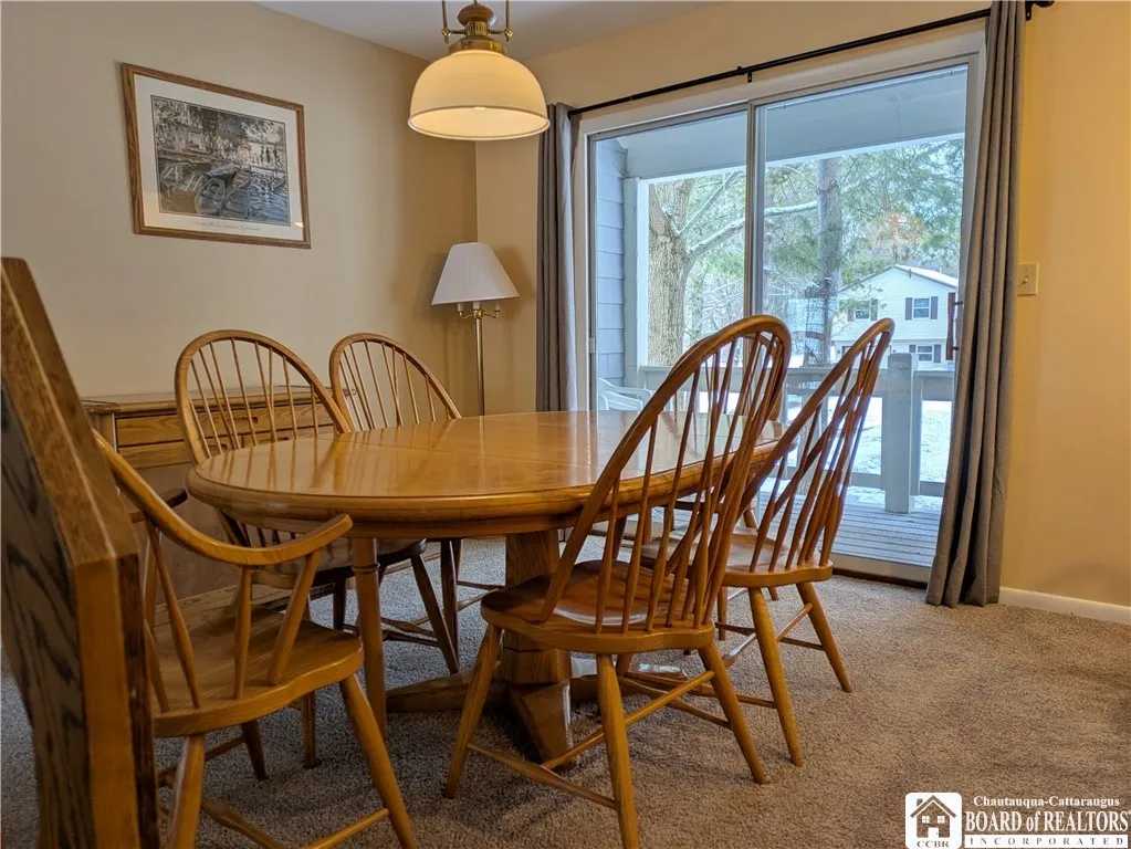 Dining area sits 6 plus three at the kitchen counter
