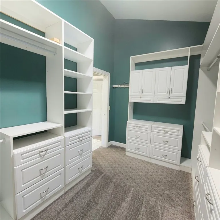 Walk-in closet with custom built-ins