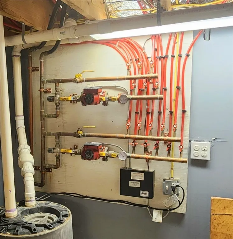 Radiant heat in great room and new master suite