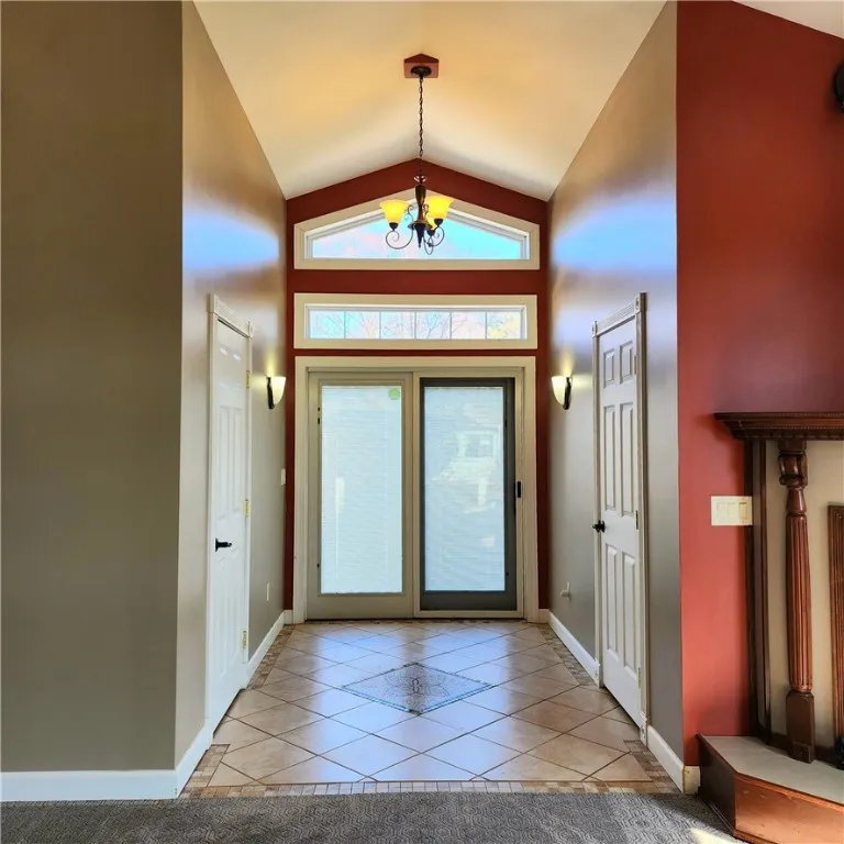 Beautiful foyer connects the great room and deck