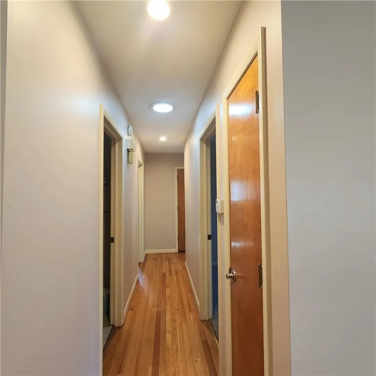 Hallway has a skylight