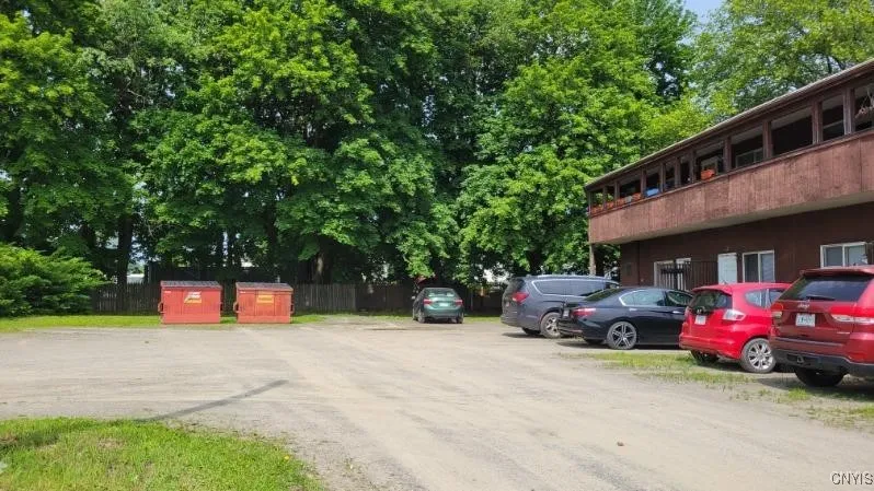 Building 667 with large off-street parking